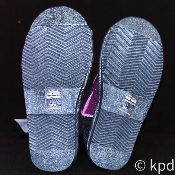 NWT Toddler Dark Purple Sparkly Unicorn Boots - Muk Luks - Picture 7 of 7